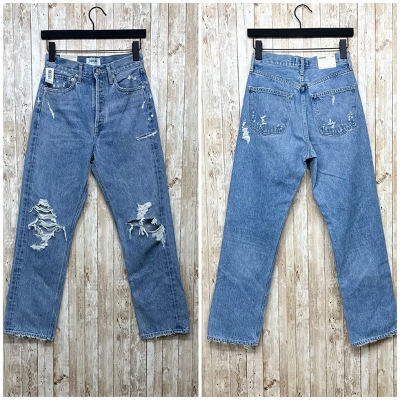 AGOLDE 90’s Mid-Rise Loose Fit Jeans in Fall Out Wash NWT [590] - Picture 2 of 14